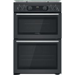 Hotpoint CD67G0C2CA/UK Gas Freestanding 60cm Double Cooker - Dark Grey