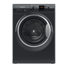 Hotpoint AntiStain40 Washing Machine - Black - 8kg - 1600 RPM - C Rated - NSWM 864C BS UK N