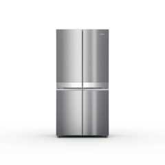 Hotpoint Total No Frost HQ9 B2L G Side-by-Side Fridge Freezer - Inox