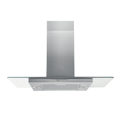 Hotpoint UIF 9.3F LB X 90cm Chimney Island Cooker Hood - Stainless Steel