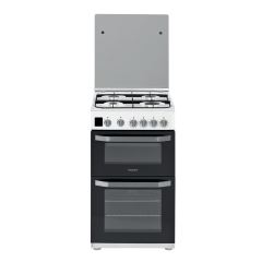 Hotpoint HD5G00CCW/UK Freestanding Double Gas Cooker - White