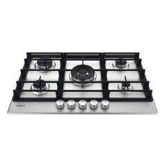 Whirlpool GMWL758/IXL Gas 75CM Hob - Stainless Steel