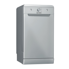 Indesit Slimline DF9E 1B10 S UK Freestanding Dishwasher - Silver
