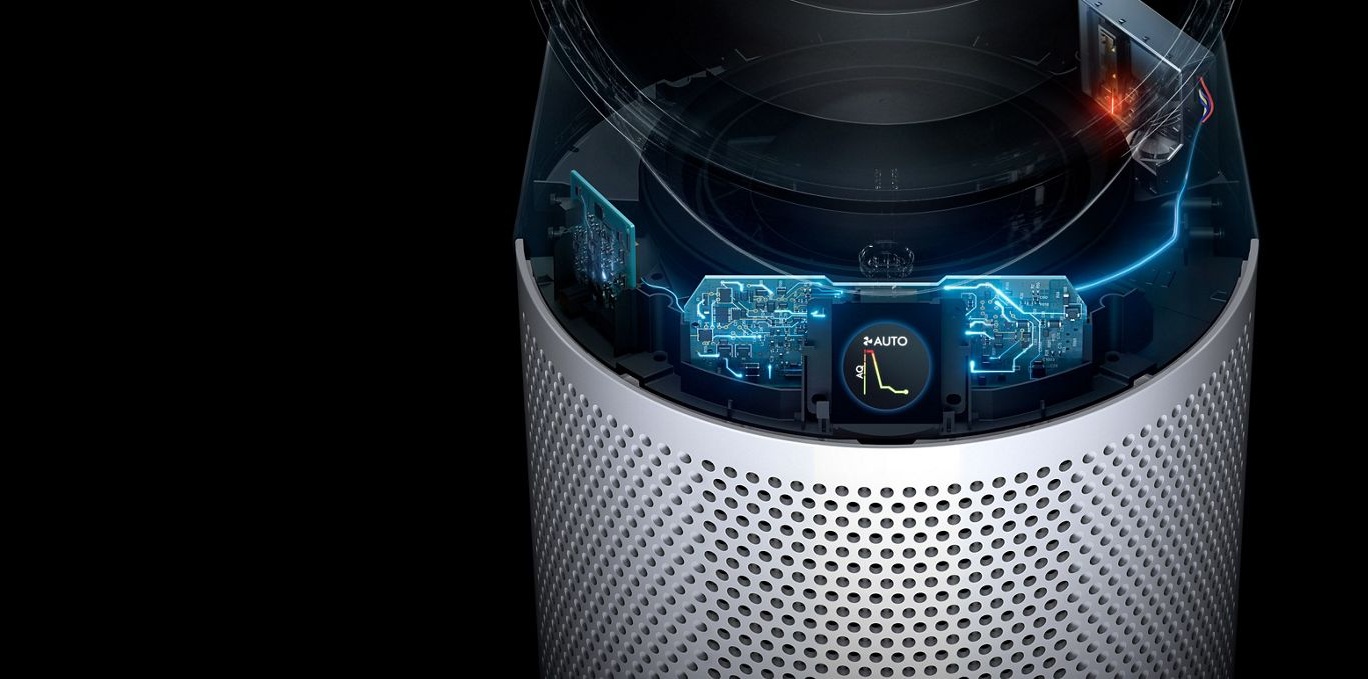A Dyson Purifier Hot+Cool HP11 cutaway of the technology behind the sensor.