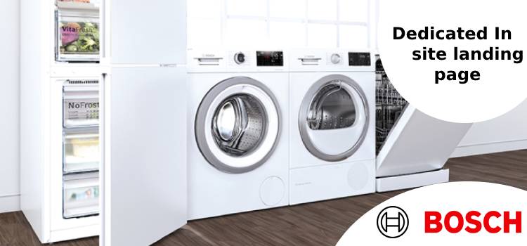 Dedicated landing page page for Bosch products.