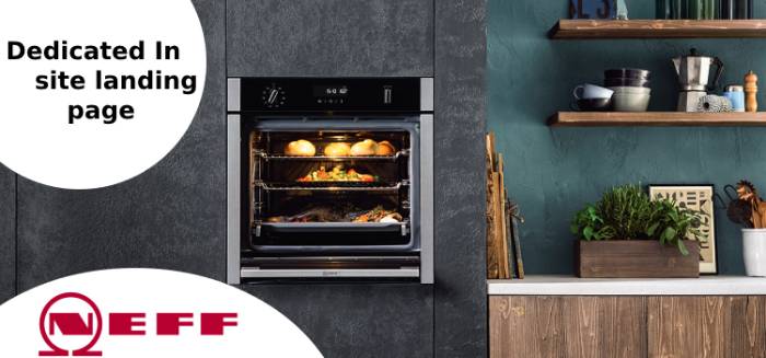 Dedicated landing page page for NEFF products.